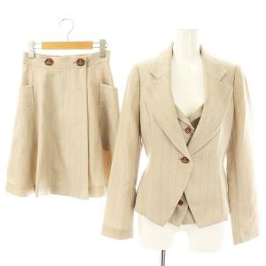 オーブボタン スーツ セットアップ 1 2 ベージュ