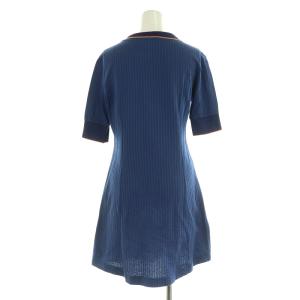 Vivienne Westwood RED LABEL オーブ刺繍 ワンピース ミニ 半袖 ワッペン ストライプ 2 ネイビー /MY OS