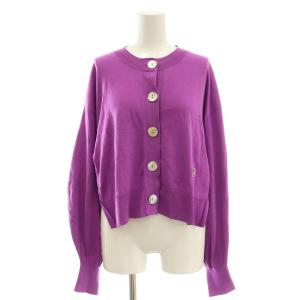 24SS form-sleeves cardigan カーディガン ニット M パープル /DO OS