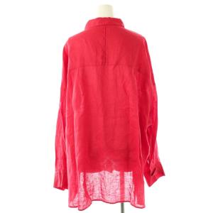 RIVE DROITE RIVEDROITE リブドロワ 25SS リネンワイドシャツ チュニック丈 F 赤 /MI OS