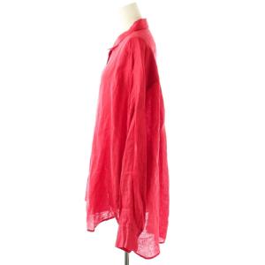 RIVE DROITE RIVEDROITE リブドロワ 25SS リネンワイドシャツ チュニック丈 F 赤 /MI OS