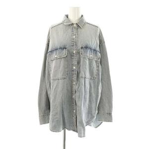24SS MONN Lightビッグデニムシャツ 長袖 F ライトブルー /DF OS