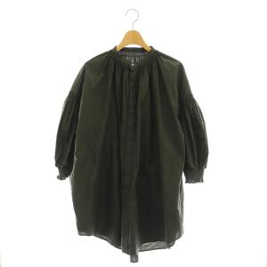 25SS トリプルシャーリングシャツ 五分袖 バンドカラー F カーキ /AT OS