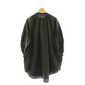 BEARDSLEY 25SS トリプルシャーリングシャツ 五分袖 バンドカラー F カーキ /AT OS