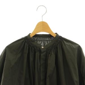 BEARDSLEY 25SS トリプルシャーリングシャツ 五分袖 バンドカラー F カーキ /AT OS