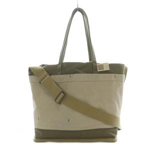 ジャルディ 2wayバッグ トート ショルダー キャンバス カーキ グレージュ /RI OS