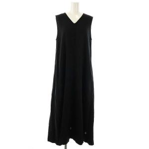 パネルAラインワンピース ロング ノースリーブ 38 ブラック /HK OS