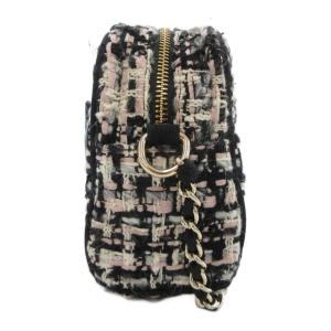 TOCCA ショルダーバッグ ツイード リボン チェーン ピンク /JS