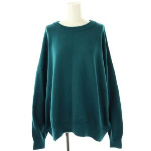 ベーシック ニット セーター プルオーバー 長袖 ターコイズブルー /DF OS