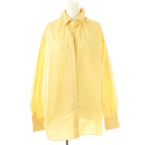 23SS COTTON WASH シャツ チュニック丈 F 黄色 /MI OS