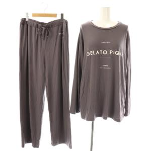 2022 セットアップ HAPPYBAG カットソー パンツ ルームウェア F チャコールグレー オフホワイト