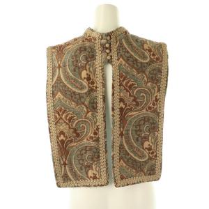 Lily Brown LilyBrown 23AW アタッチドカラー ベスト プルオーバー F グレー 茶 ブラウン /AT OS