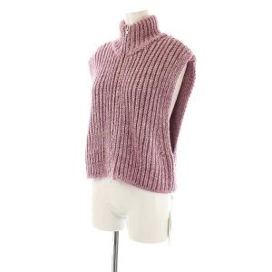 Ameri VINTAGE COMPACT KNIT VEST ニットベスト ウール混 F ピンク /MI OS