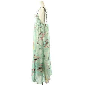 Ameri VINTAGE 25SS MEDI INDIAN POOL MARBLE DRESS ワンピース S ライトブルー