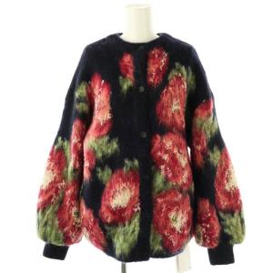 23AW VERONICA JACQUARD KNIT CARDIGAN カーディガン ニット F ネイビー