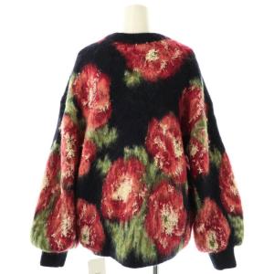 Ameri VINTAGE 23AW VERONICA JACQUARD KNIT CARDIGAN カーディガン ニット F ネイビー