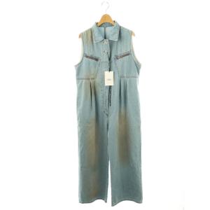 25SS MEDI GRUNGE DENIM WIDE ROMPERS