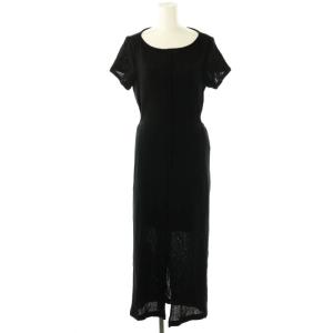25SS MEDI 2WAY COTTON MESH DRESS ワンピース ロング 半袖 S ブラック