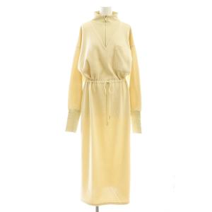 24AW UND HALF ZIP SWEAT DRESS ワンピース ロング 長袖 S ベージュ /HK