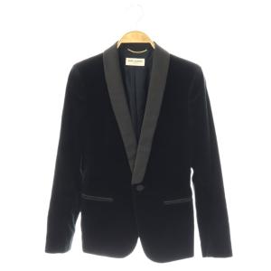 ベルベット1Bテーラードジャケット ブラック