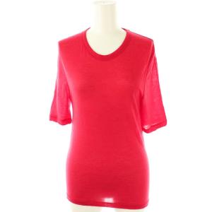 25SS テンセルシルク ベーシックTシャツ カットソー 半袖 S 赤 レッド 35-03-51-03202