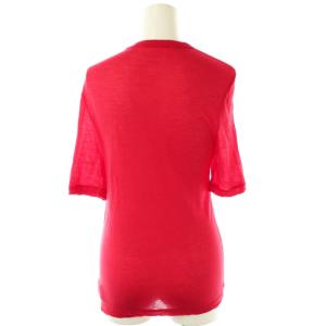 BACCA 25SS テンセルシルク ベーシックTシャツ カットソー 半袖 S 赤 レッド 35-03-51-03202