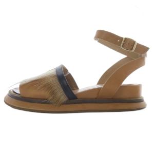 DRIES VAN NOTEN ハラコ ストラップサンダル 36 ブラウン