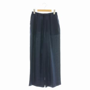 25SS ジュピターインゴムイージーワイドパンツ リネン混 38 ネイビー /DO OS