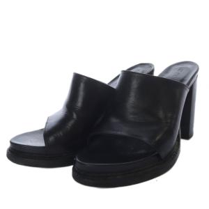ANN DEMEULEMEESTER サンダル ハイヒール レザー 35 ブラック /YO23 SH