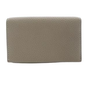 レザーカードケース 名刺入れ ロゴ ベージュ /SR36 SH