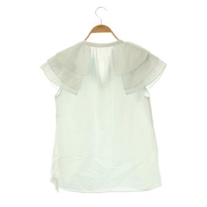 IENA 22SS ドビーティアードギャザーノースリーブブラウス F 青 ブルー /SS OS