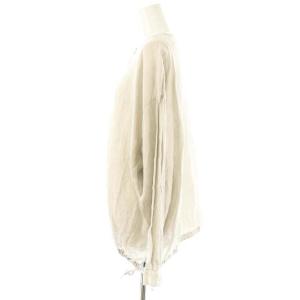 かぐれ 24SS リネンクルーネックシャツカーディガン F ライトグレー /ES OS