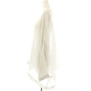 かぐれ リネン長袖プルオーバー ブラウス ワイド F ライトグレー /ES OS