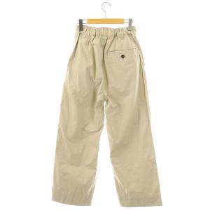 MHL. 24SS コットンワイドストレートパンツ 1 グレージュ /ES OS