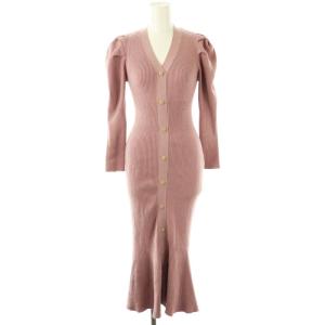 24SS Sustainableフロントボタンニットワンピース ラメ F ピンク /MI OS