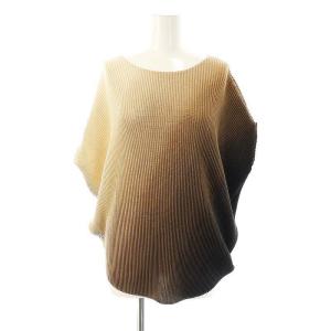 グラデーション プリーツ ノースリーブ カットソー 40 ベージュ /HK OS