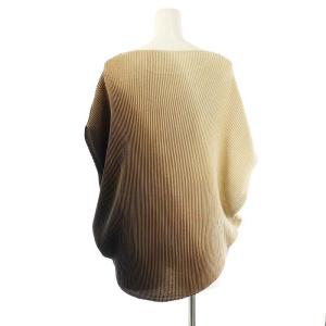 SPECCHIO グラデーション プリーツ ノースリーブ カットソー 40 ベージュ /HK OS