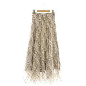 Apuweiser-riche 23AWモールチェックマチフレアスカート 2 紫 パープル グレー /SS OS