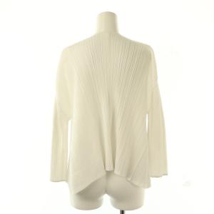 PLEATS PLEASE ISSEY MIYAKE イッセイミヤケ プリーツカーディガン 3 白 ホワイト /SS OS