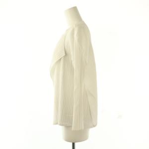 PLEATS PLEASE ISSEY MIYAKE イッセイミヤケ プリーツカーディガン 3 白 ホワイト /SS OS
