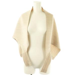 イッセイミヤケ プリーツ変形ドルマンカーディガン 1 ベージュ