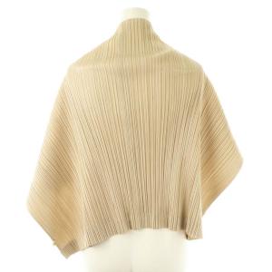 PLEATS PLEASE ISSEY MIYAKE イッセイミヤケ プリーツ変形ドルマンカーディガン 1 ベージュ