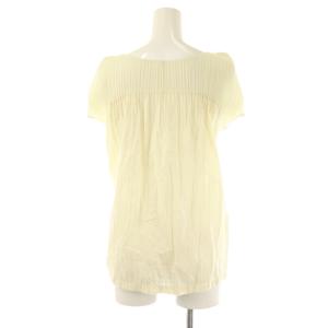 PLEATS PLEASE ISSEY MIYAKE イッセイミヤケ 布帛切替プリーツプルオーバー カットソー 半袖 3 オフホワイト /DF OS