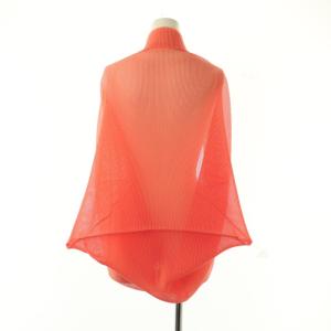 PLEATS PLEASE ISSEY MIYAKE イッセイミヤケ メッシュ変形カーディガン 1 オレンジ