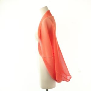 PLEATS PLEASE ISSEY MIYAKE イッセイミヤケ メッシュ変形カーディガン 1 オレンジ