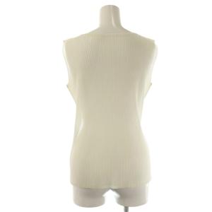 PLEATS PLEASE ISSEY MIYAKE イッセイミヤケ メッシュタンクトップ カットソー ノースリーブ ホワイト /DF OS
