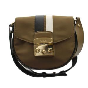 METROPOLIS MINI ROUND ナイロンショルダーバッグ 茶 ブラウン /SS OS