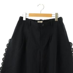 PLEATS PLEASE ISSEY MIYAKE イッセイミヤケ サイドスカラップデザイン2タックワイドパンツ 3 紺 ネイビー /SS OS