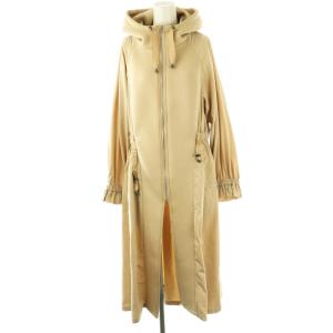 ボンディング切替 キャンディスリーブフーデッドコート 42 ベージュ /DF OS