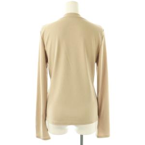 FOXEY NEW YORK Vネック ギャザーカーディガン 長袖 42 ベージュ /AT OS